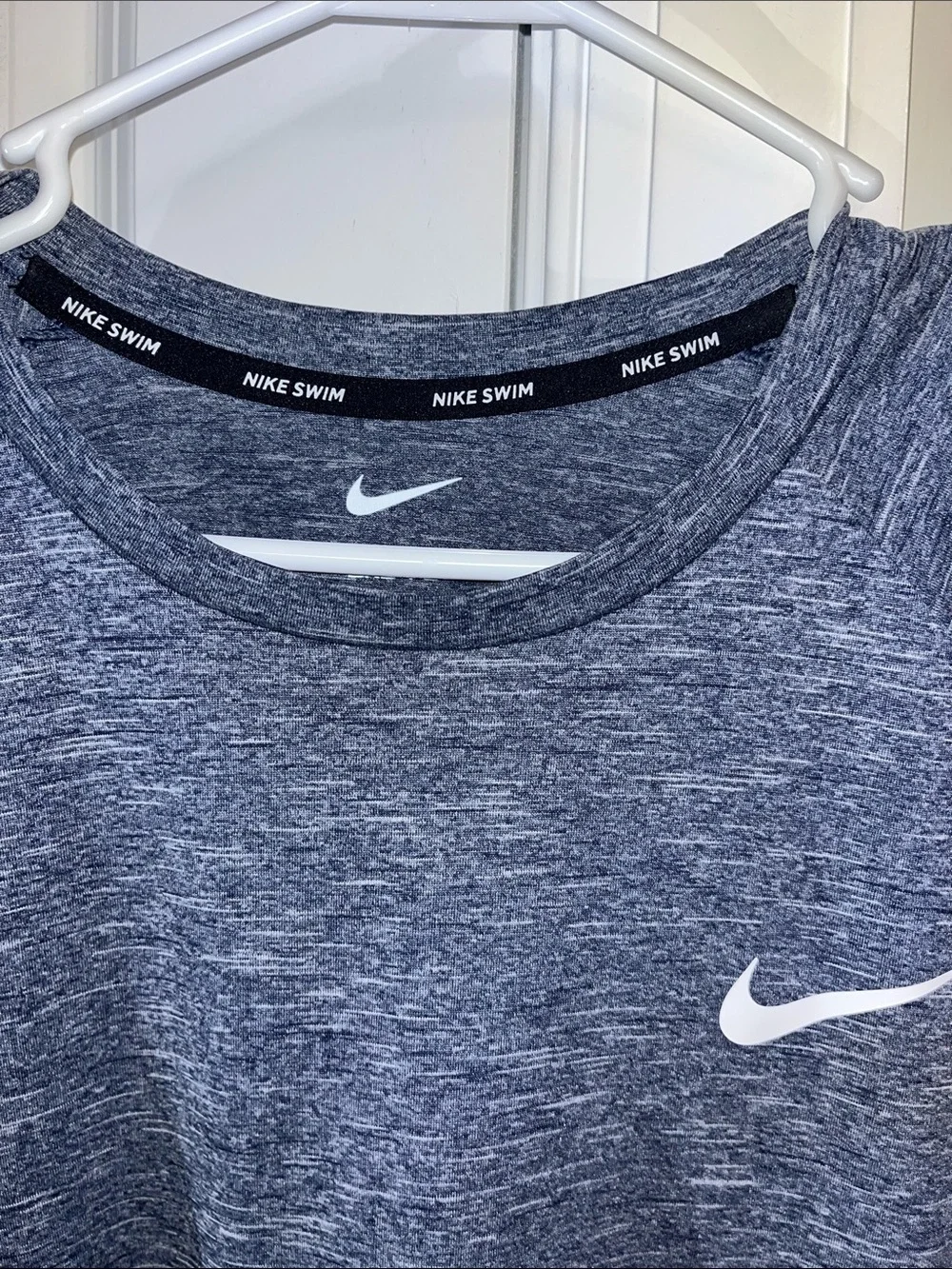 Gray Blue Nike Swim Beach Pool Summer Hydroguard short sleeve men’s T shirt XL
